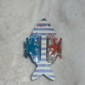 Piper K set of 2 starfish bar claw clips
